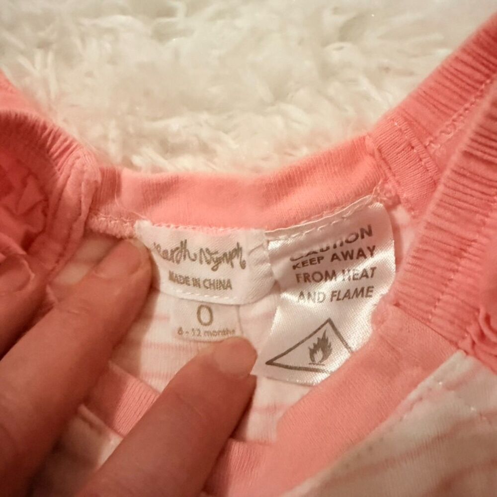 Pink Mermaid Baby Romper Dress Charleston SC 6-12M Striped Ruffle Outfit - Picture 7 of 7
